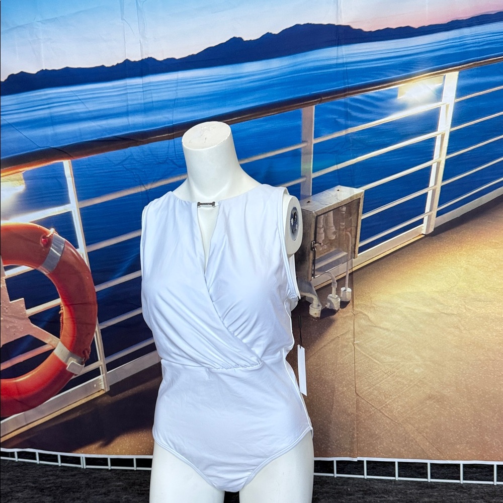 Calvin Klein White One Piece Swimsuit